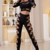 Tenue Clubwear Legging et Top Noir | Boutique Sexy Blandice