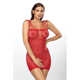 Mini Robe Ultra Sexy Rouge Résille