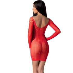 Robe Bodystocking Manches Longues Rouge